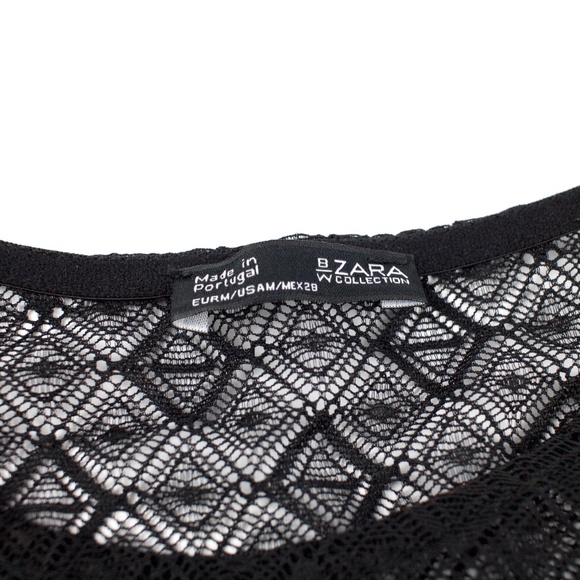 NWOT Zara B&W Collection Black Lace Bodysuit - Picture 4 of 4